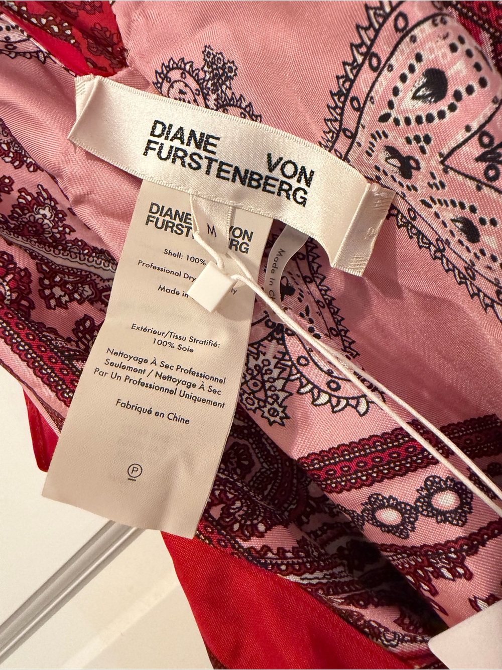 Diane Von Furstenberg Red Paisley Halter Scarf Top - Picture 14 of 14